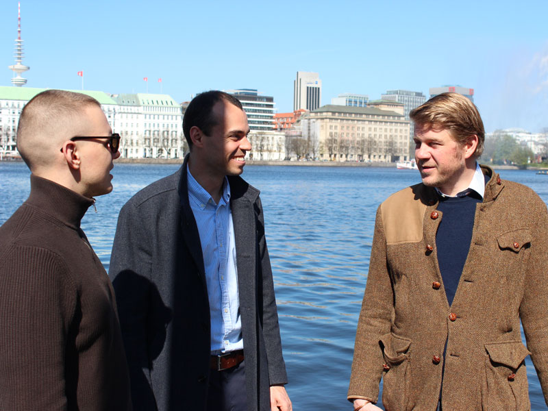 Novocarbo colleagues at Alster lake