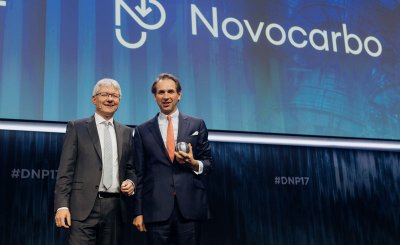 Receiving the award of the German Sustainability Award